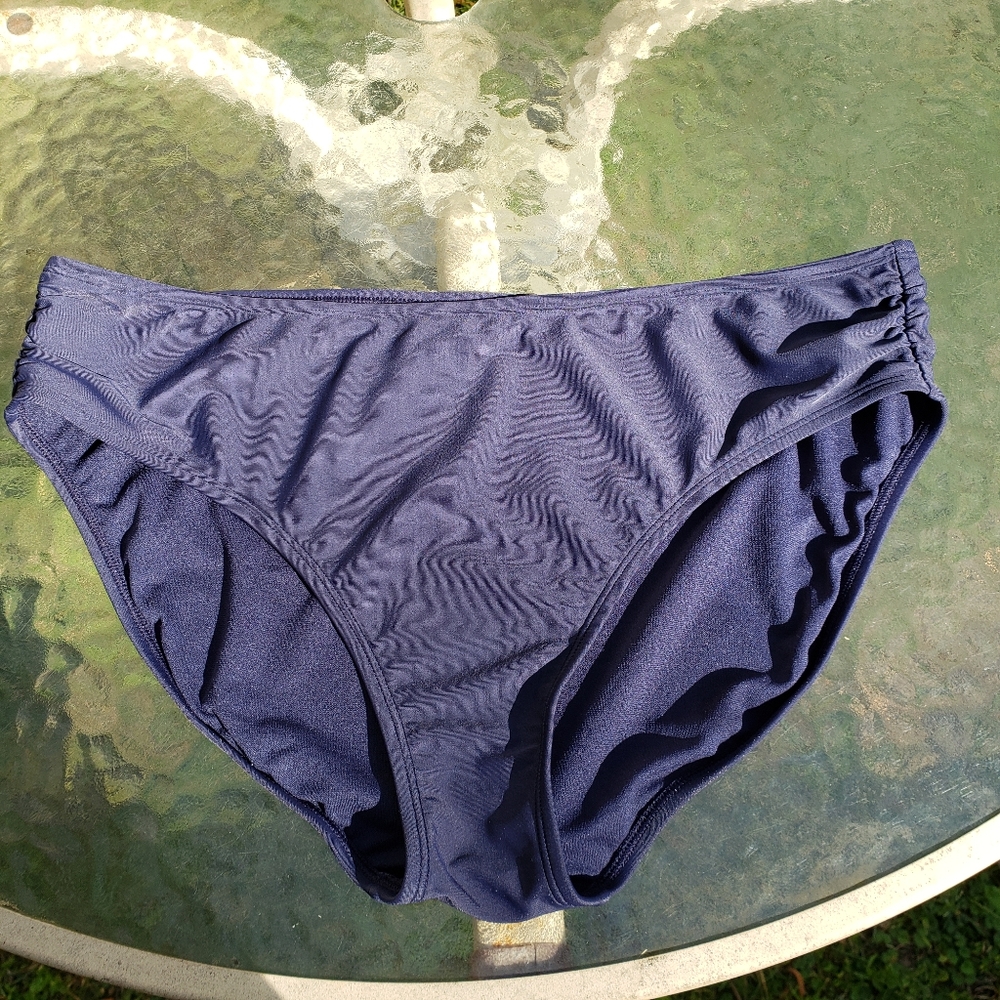 Athleta Blue Bikini High-Cut Swimwear